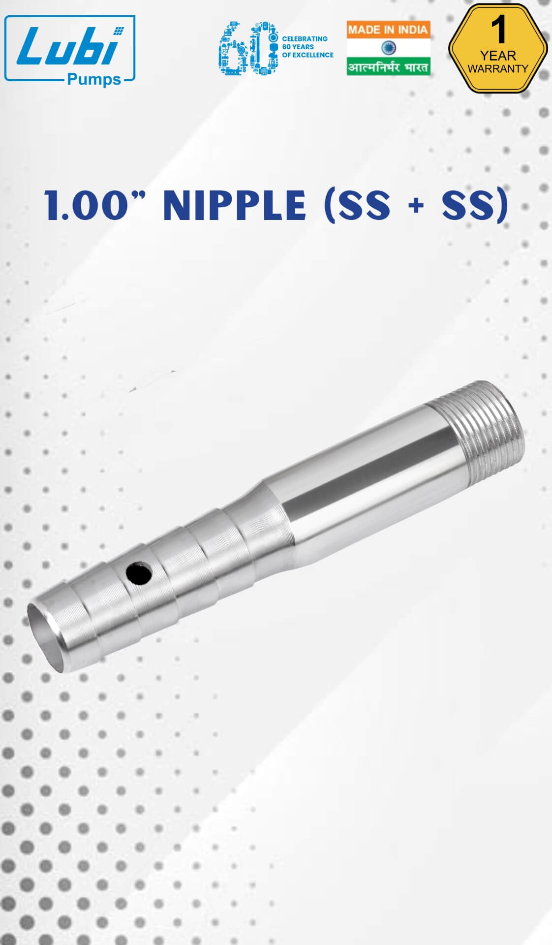 1.00" Nipple (SS + SS)